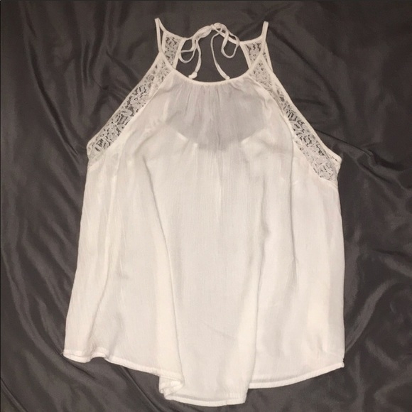 Lace Halter Tank Top - Picture 1 of 3